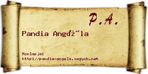 Pandia Angéla névjegykártya